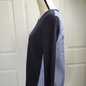 Loft  mixed media size M blue sweater
